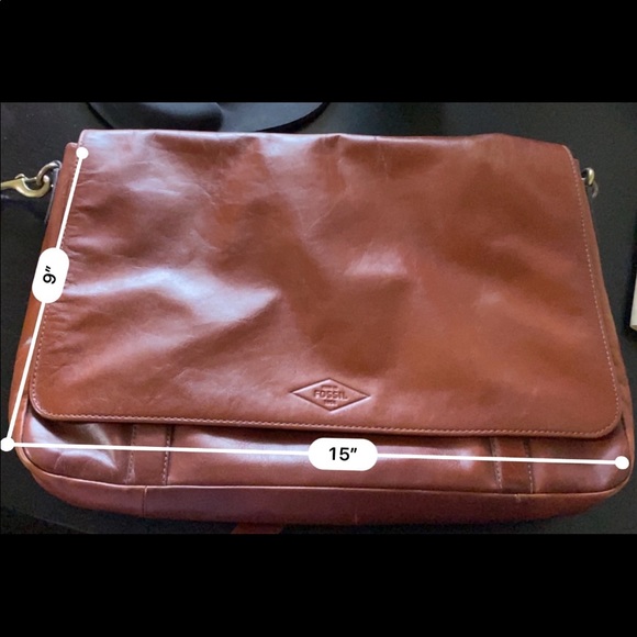 Fossil Laptop Leather Bag - Picture 7 of 8